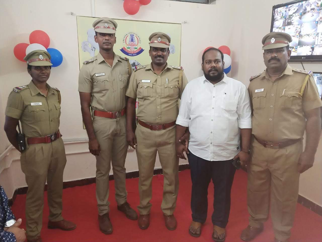 Senior Tamil Nadu Police officials and Blue Sphere Networks leadership at the inauguration